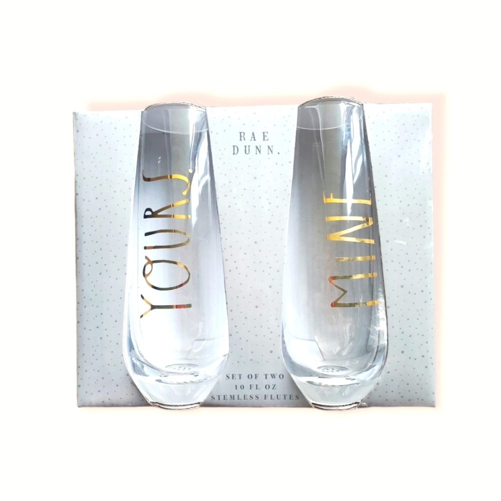 Rae Dunn Mine and Yours Flute 10 Fl OZ